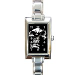 Morbid Skull Rectangle Italian Charm Watch