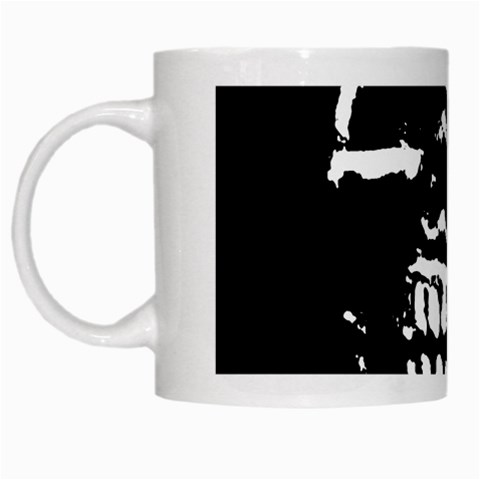 Morbid Skull White Mug from ArtsNow.com Left