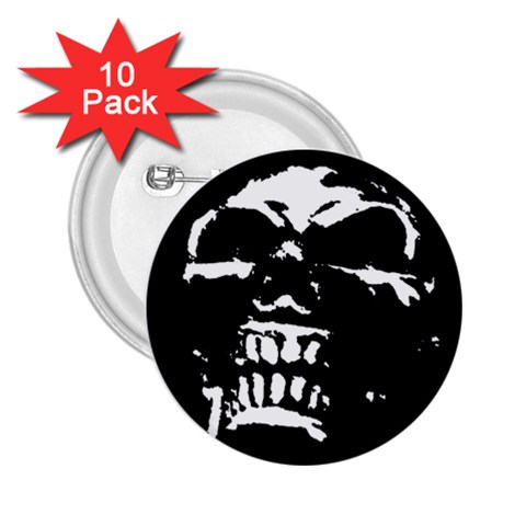 Morbid Skull 2.25  Button (10 pack) from ArtsNow.com Front