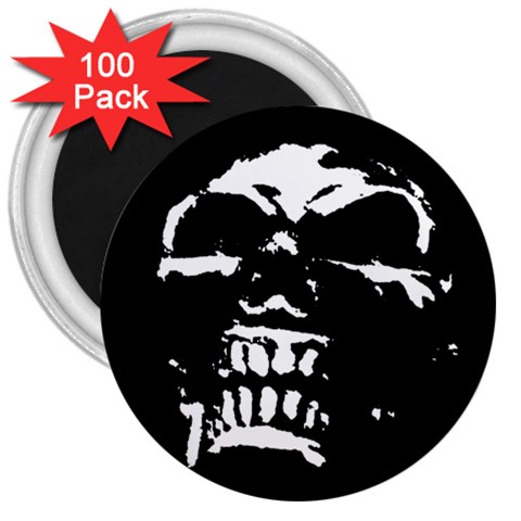 Morbid Skull 3  Magnet (100 pack) from ArtsNow.com Front