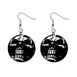 Morbid Skull 1  Button Earrings