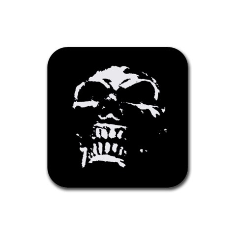 Morbid Skull Rubber Coaster (Square) from ArtsNow.com Front