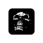 Morbid Skull Rubber Square Coaster (4 pack)