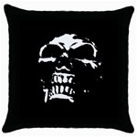 Morbid Skull Throw Pillow Case (Black)