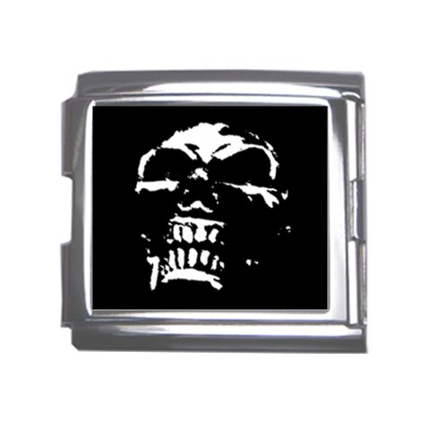 Morbid Skull Mega Link Italian Charm (18mm) from ArtsNow.com Front