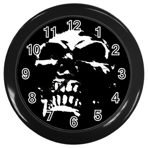 Morbid Skull Wall Clock (Black) from ArtsNow.com Front