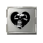 Morbid Skull Mega Link Heart Italian Charm (18mm)