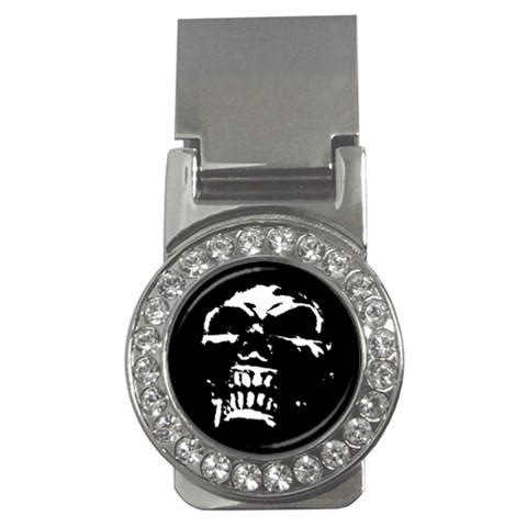 Morbid Skull Money Clip (CZ) from ArtsNow.com Front