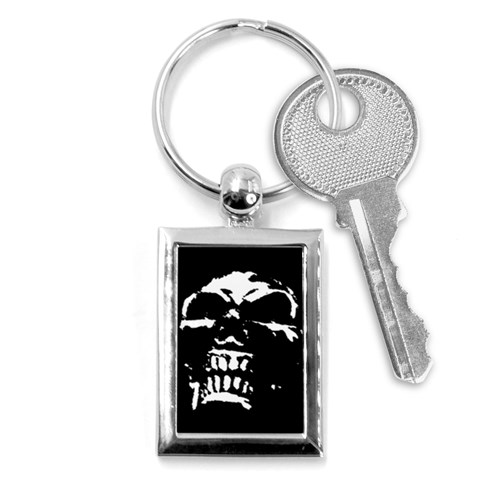 Morbid Skull Key Chain (Rectangle) from ArtsNow.com Front