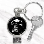 Morbid Skull Nail Clippers Key Chain