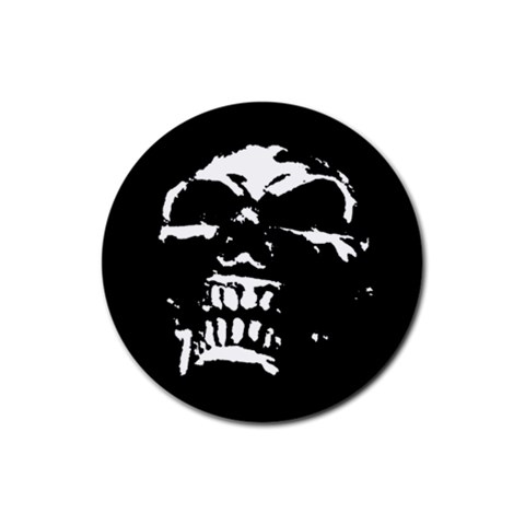Morbid Skull Rubber Round Coaster (4 pack) from ArtsNow.com Front