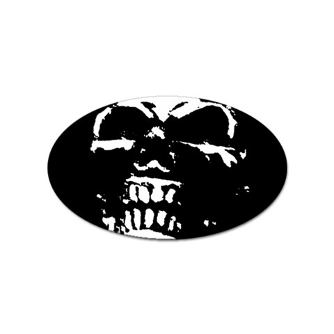 Morbid Skull Sticker (Oval) from ArtsNow.com Front