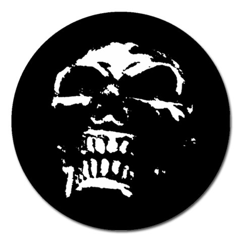 Morbid Skull Magnet 5  (Round) from ArtsNow.com Front