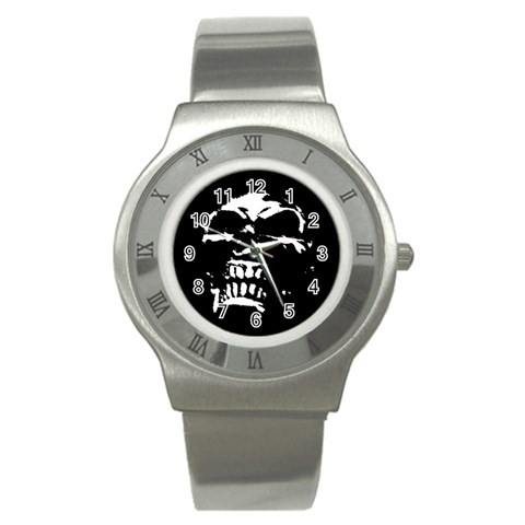 Morbid Skull Stainless Steel Watch from ArtsNow.com Front