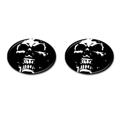 Morbid Skull Cufflinks (Oval) from ArtsNow.com Front(Pair)