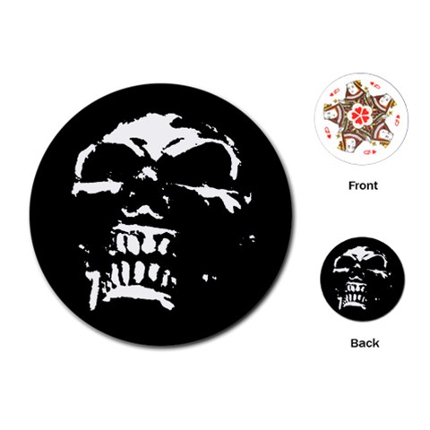 Morbid Skull Playing Cards Single Design (Round) from ArtsNow.com Front
