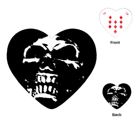 Morbid Skull Playing Cards Single Design (Heart) from ArtsNow.com Front