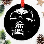 Morbid Skull Round Ornament (Two Sides)