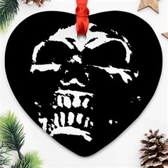 Morbid Skull Heart Ornament (Two Sides) from ArtsNow.com Front