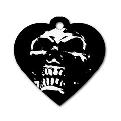 Morbid Skull Dog Tag Heart (Two Sides) from ArtsNow.com Front