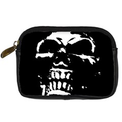 Morbid Skull Digital Camera Leather Case from ArtsNow.com Front