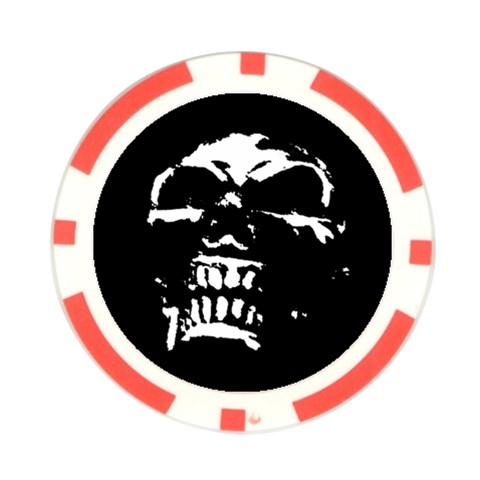 Morbid Skull Poker Chip Card Guard (10 pack) from ArtsNow.com Front