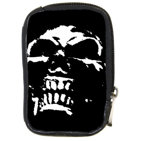 Morbid Skull Compact Camera Leather Case from ArtsNow.com Front