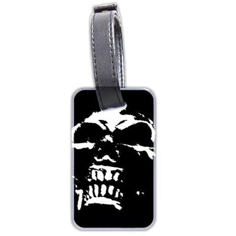 Morbid Skull Luggage Tag (two sides) from ArtsNow.com Front
