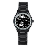 Morbid Skull Stainless Steel Round Watch