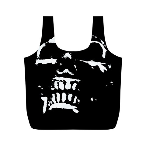 Morbid Skull Full Print Recycle Bag (M) from ArtsNow.com Front