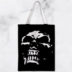 Morbid Skull Zipper Classic Tote Bag from ArtsNow.com Front