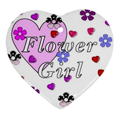 Flower Girls Ornament (Heart) from ArtsNow.com Front