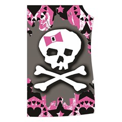 Pink Bow Skull Women s Button Up Vest from ArtsNow.com Front Left