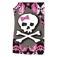 Pink Bow Skull Women s Button Up Vest from ArtsNow.com Front Right