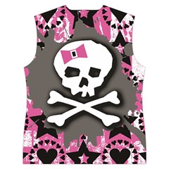 Pink Bow Skull Women s Button Up Vest from ArtsNow.com Back