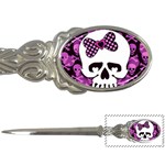 Pink Polka Dot Bow Skull Letter Opener