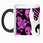 Pink Polka Dot Bow Skull Morph Mug