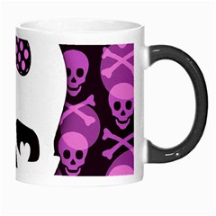 Pink Polka Dot Bow Skull Morph Mug from ArtsNow.com Right