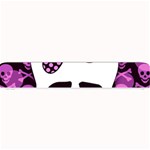 Pink Polka Dot Bow Skull Small Bar Mat