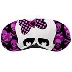 Pink Polka Dot Bow Skull Sleeping Mask