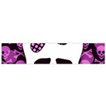 Pink Polka Dot Bow Skull Small Flano Scarf