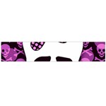 Pink Polka Dot Bow Skull Large Flano Scarf 