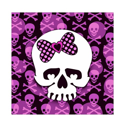 Pink Polka Dot Bow Skull Duvet Cover Double Side (Full/ Double Size) from ArtsNow.com Front