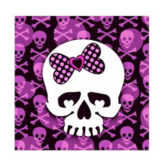 Pink Polka Dot Bow Skull Duvet Cover Double Side (Full/ Double Size) from ArtsNow.com Front