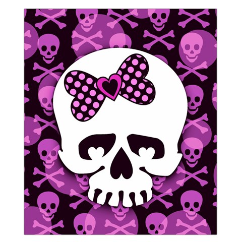 Pink Polka Dot Bow Skull Duvet Cover Double Side (California King Size) from ArtsNow.com Front