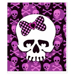 Pink Polka Dot Bow Skull Duvet Cover Double Side (California King Size) from ArtsNow.com Front