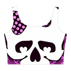 Pink Polka Dot Bow Skull Midi Sleeveless Dress from ArtsNow.com Top Front