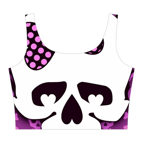 Pink Polka Dot Bow Skull Midi Sleeveless Dress from ArtsNow.com Top Back