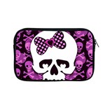 Pink Polka Dot Bow Skull Apple MacBook Pro 13  Zipper Case