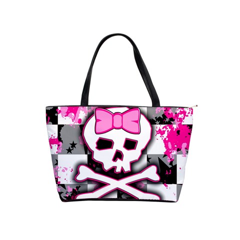 Pink Skull Scene Girl Classic Shoulder Handbag from ArtsNow.com Front